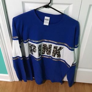 Royal Blue PINK Long Sleeve T-Shirt